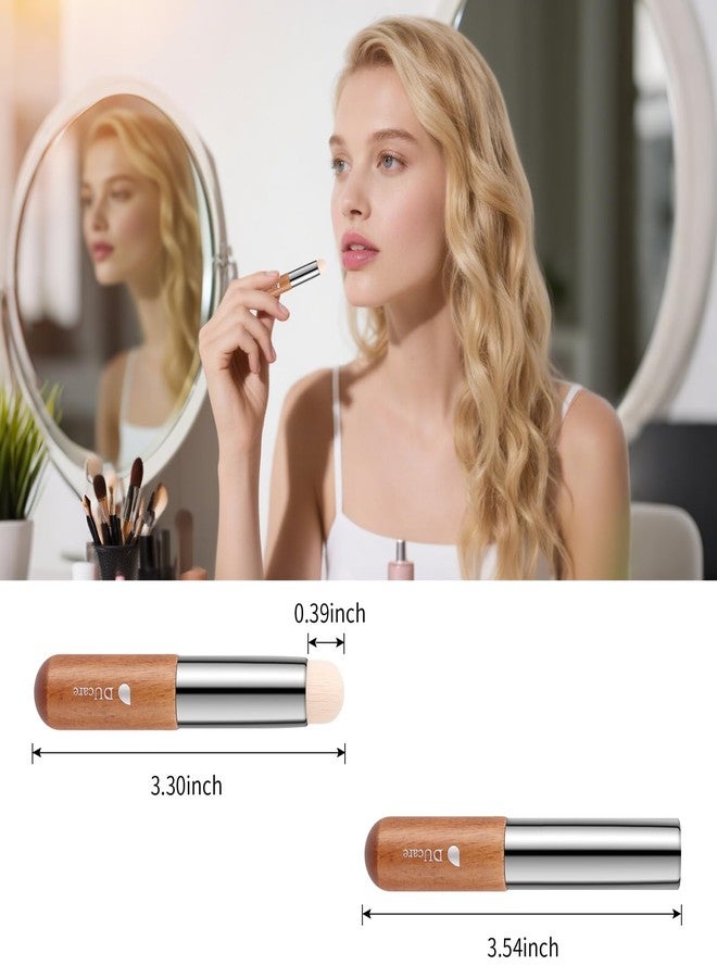 DUcare Lip Brush With Cap Lip Smudge Brush Mini Lip Makeup Brush Multi-purpose Makeup Blending Brush for Home and Travel - Image 4